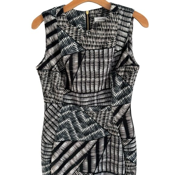 Calvin Klein Dress Size 6 Black Multi Women Dress - Picture 6 of 12